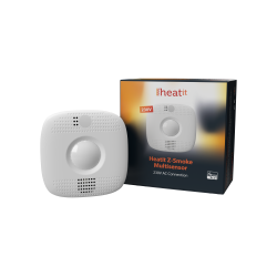 Heatit Z-Smoke Detector 230V - Detector de fuego con 4 funciones (alimentado 230V)